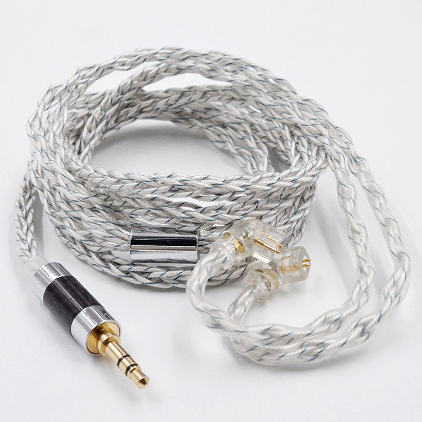 KZ - 90-8 Hochauflösendes 784-adriges Upgrade-Kabel - Silber & Blau KZ - 90-8 Hochauflösendes 784-adriges Upgrade-Kabel - Silber & Blau
